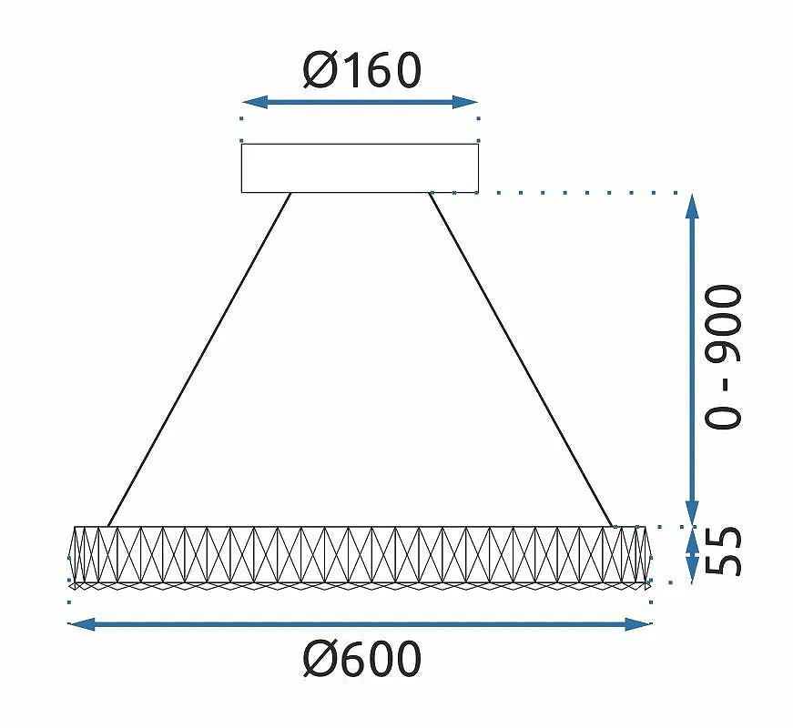 Lampa Wisząca Led Ms002-cp Różowe Złoto 60cm  8