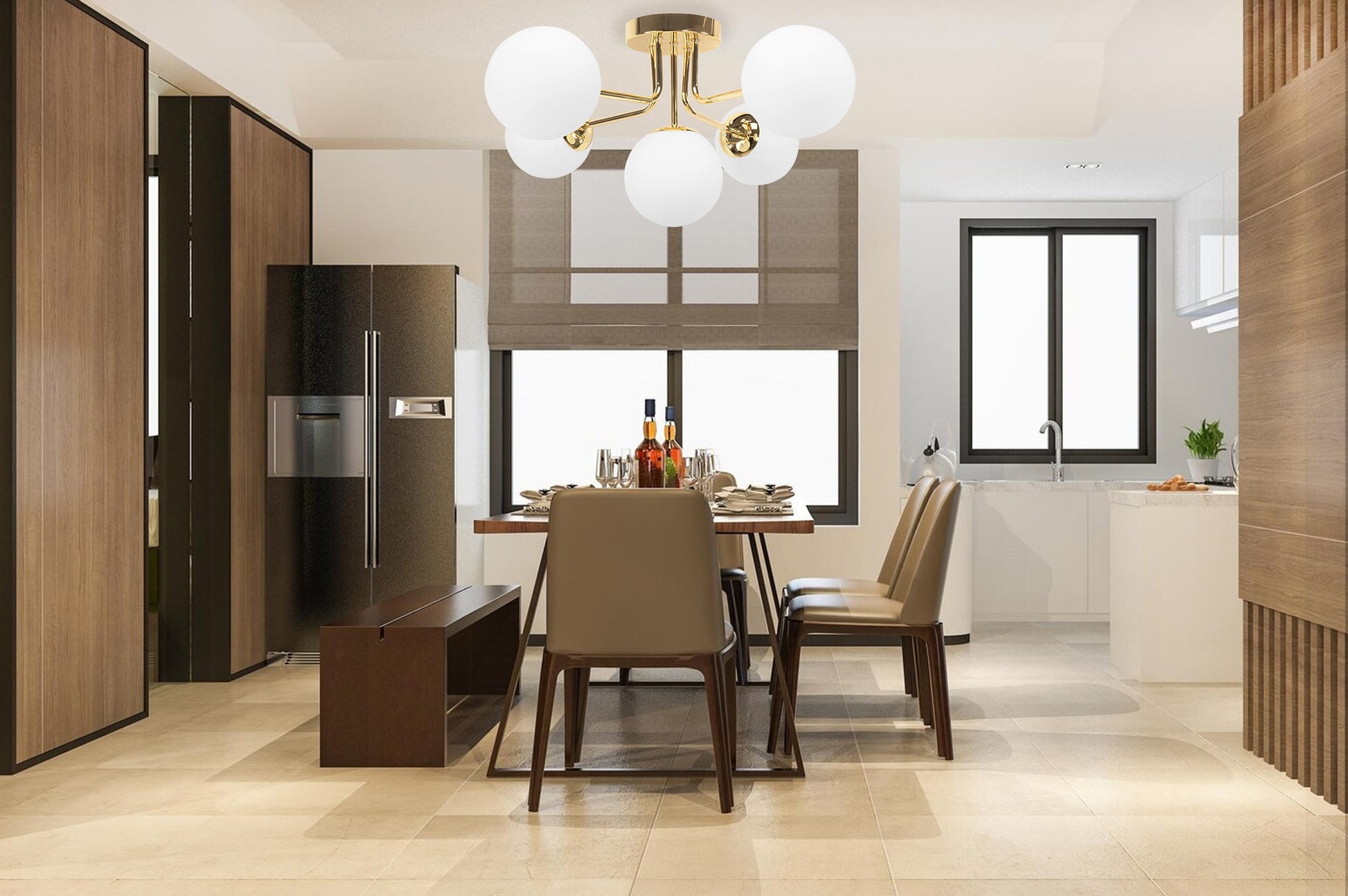 Lampa Sufitowa Złota APP1575-5C  4