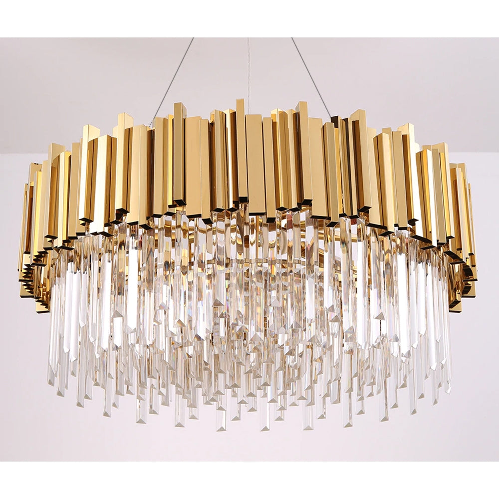 Lampa Sufitowa Kryształowa App601-c Złota  4