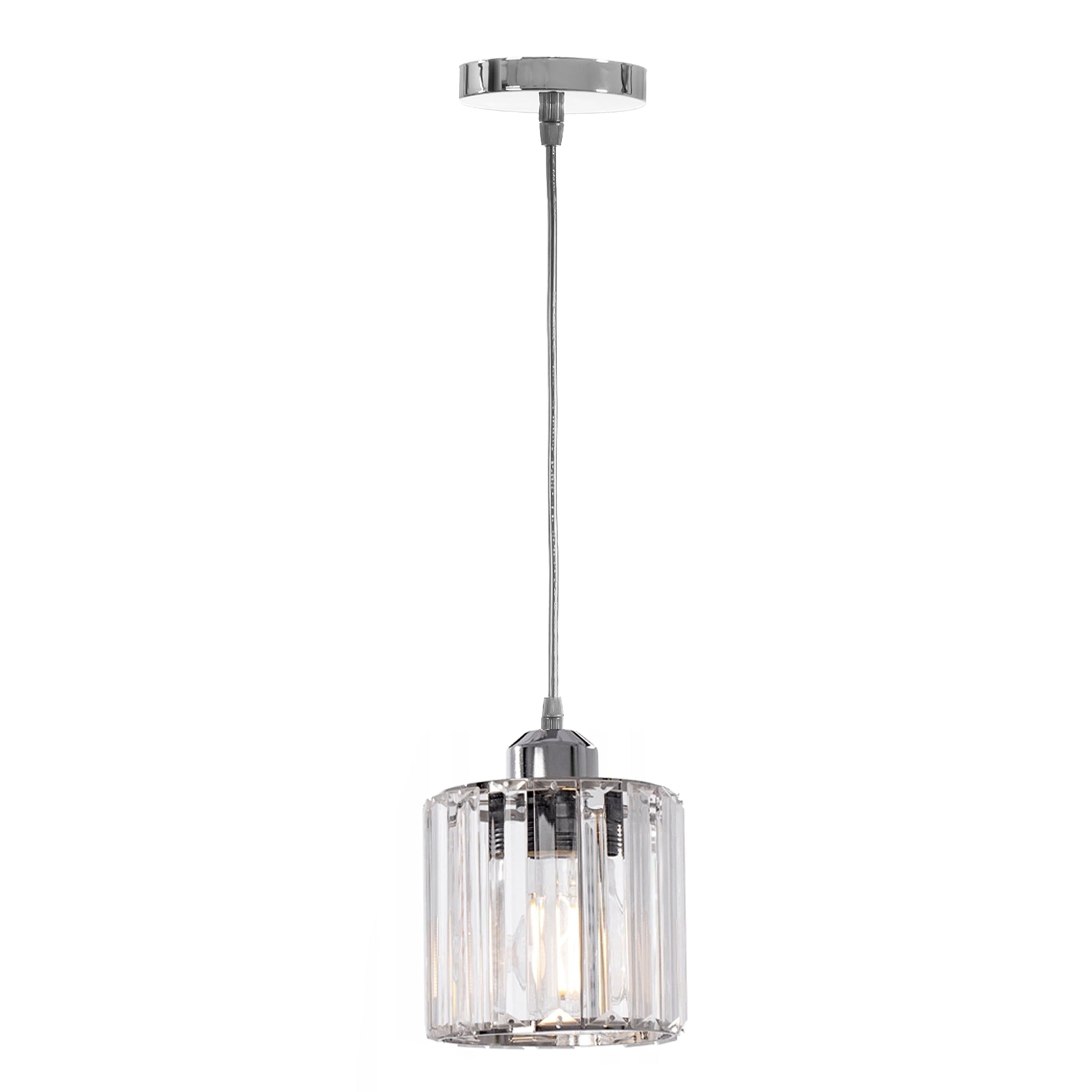 Lampa Sufitowa Kryształ APP508-1CP Srebrna  2