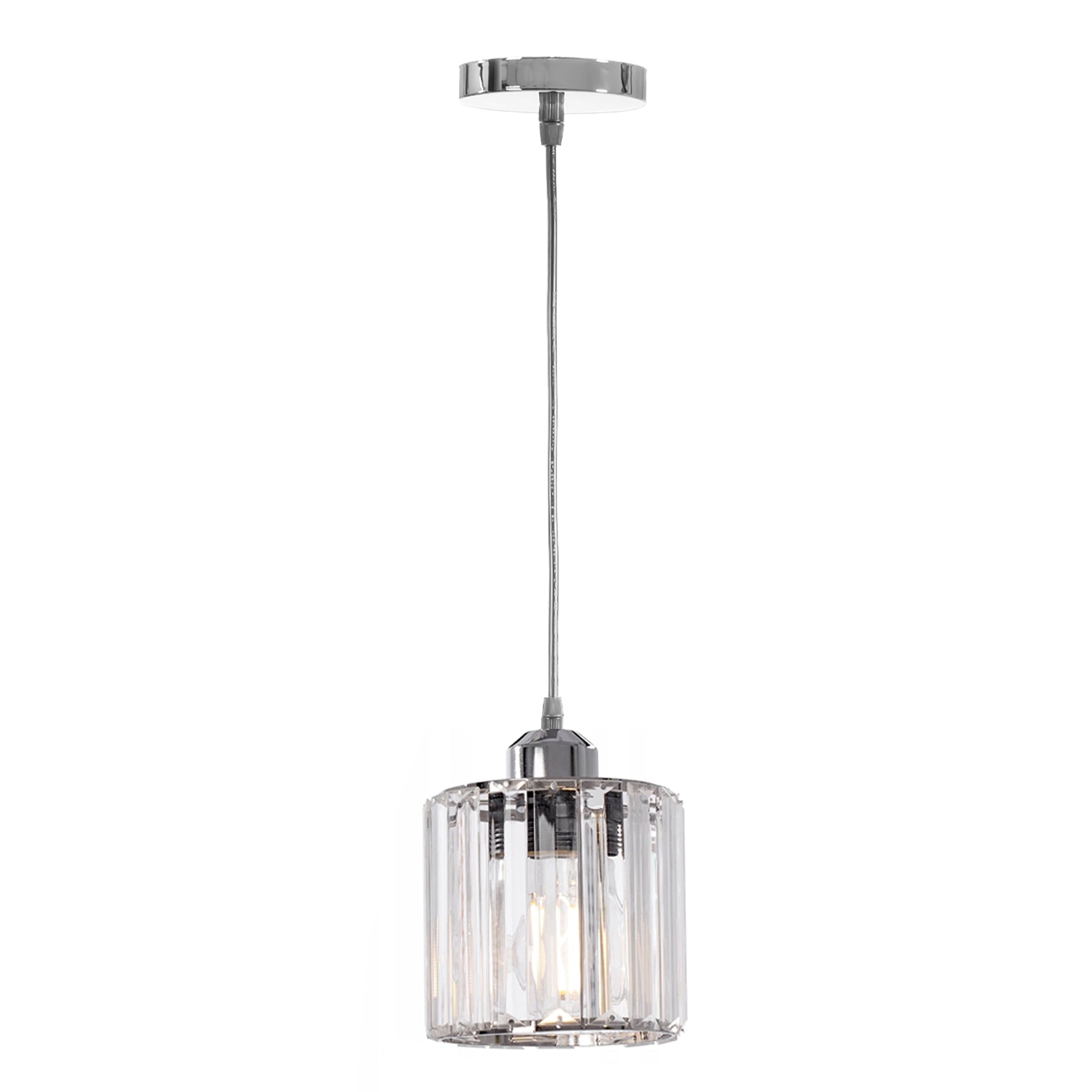 Lampa Sufitowa Kryształ APP508-1CP Srebrna  2