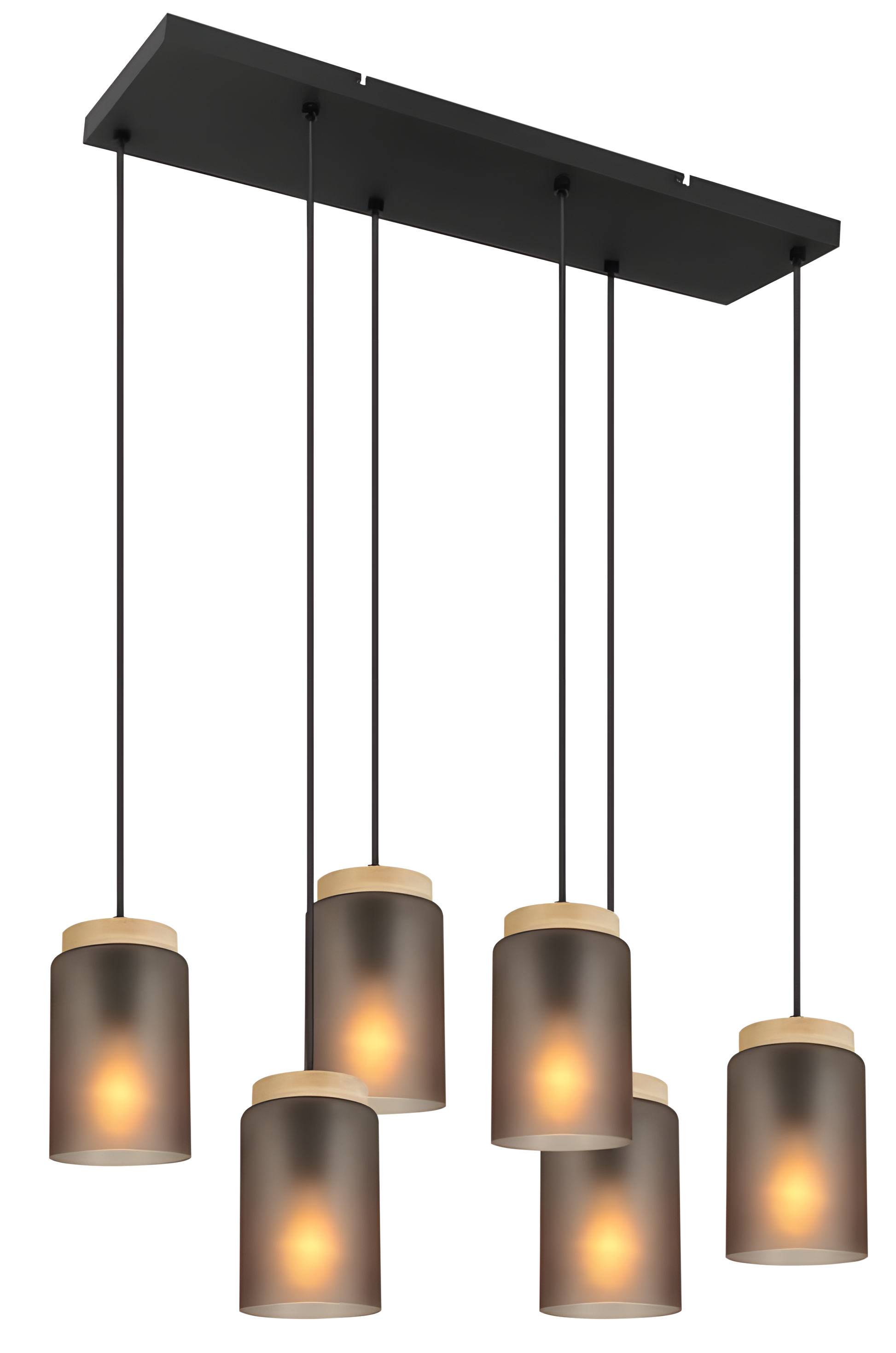 Lampa Sufitowa Wisząca APP1813-6CP Frosted Grey  6