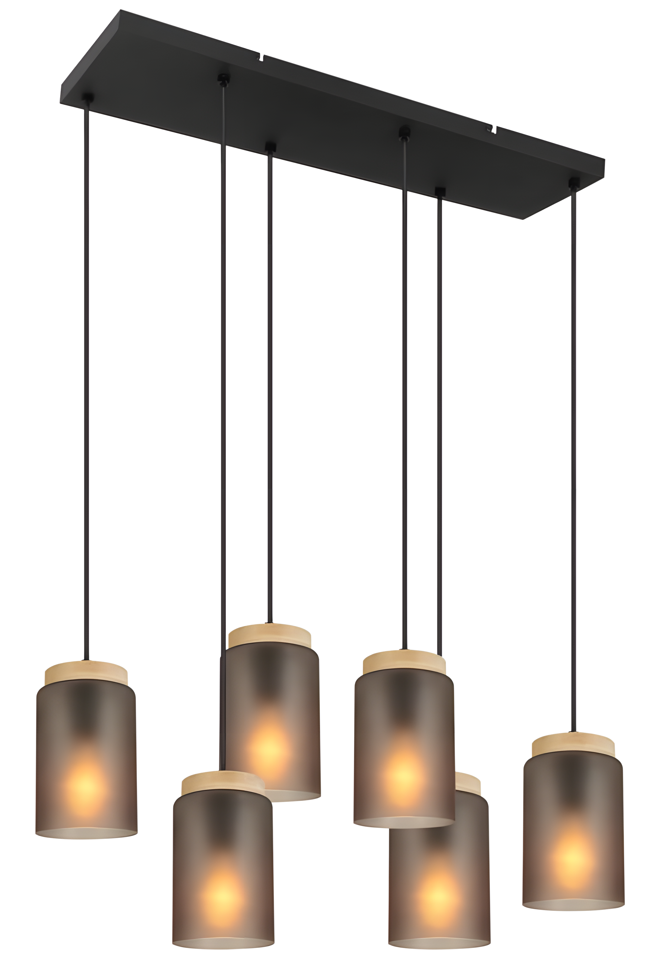 Lampa Sufitowa Wisząca APP1813-6CP Frosted Grey  6