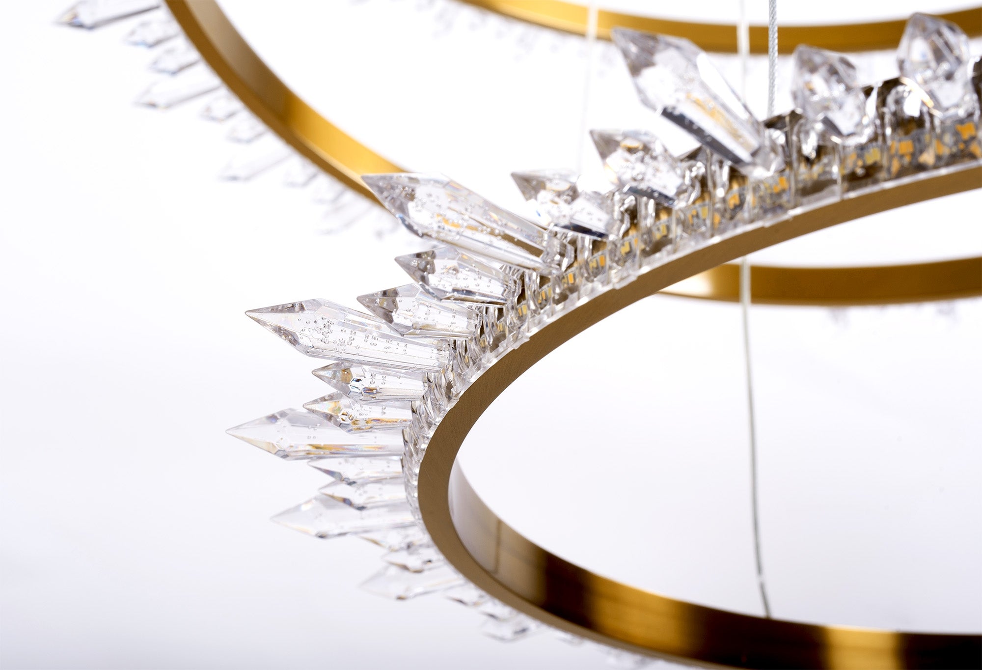 Kryształowa Lampa Sufitowa Led APP1609-3C Złota  3