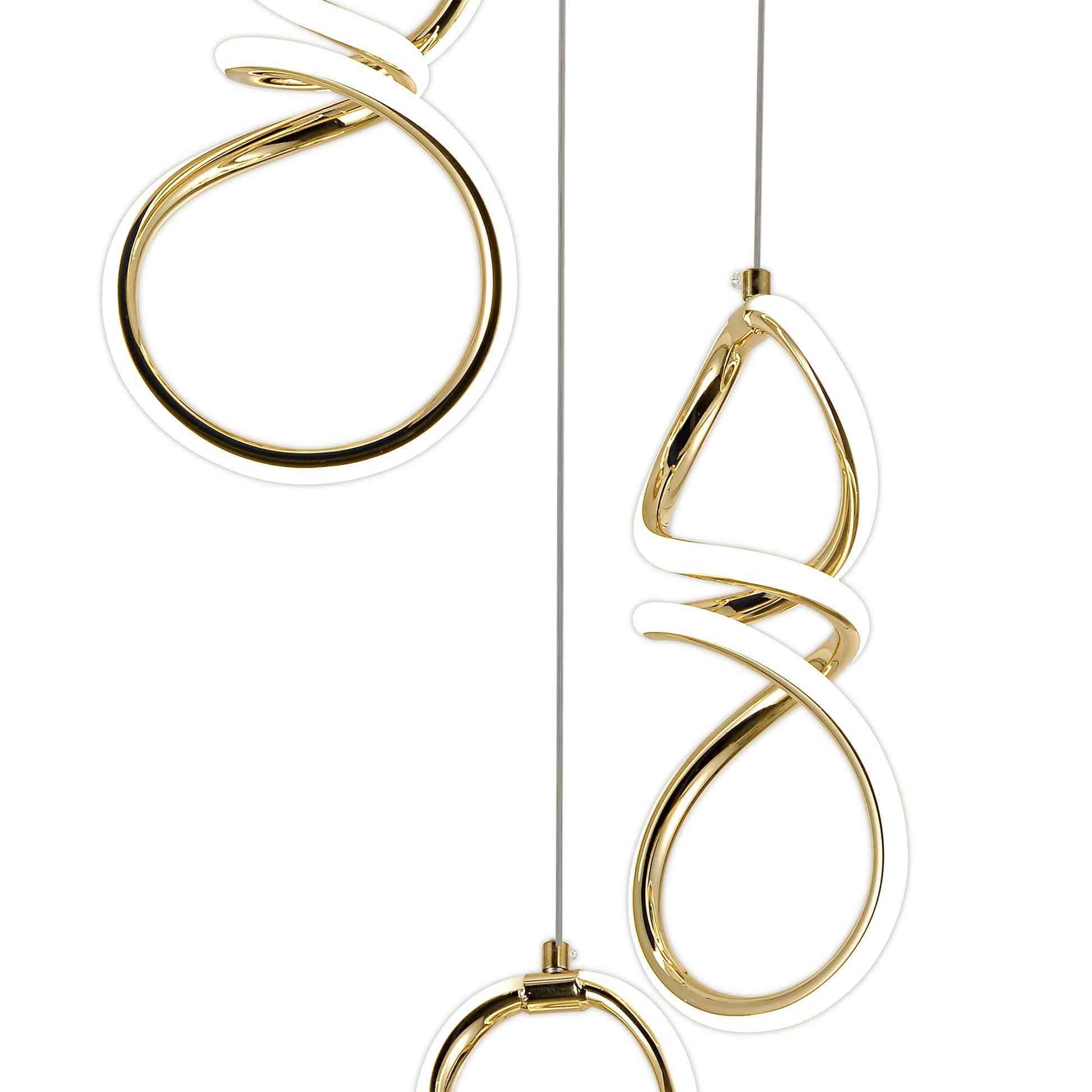 Lampa Wisząca Led G073-3cpr Złota  4