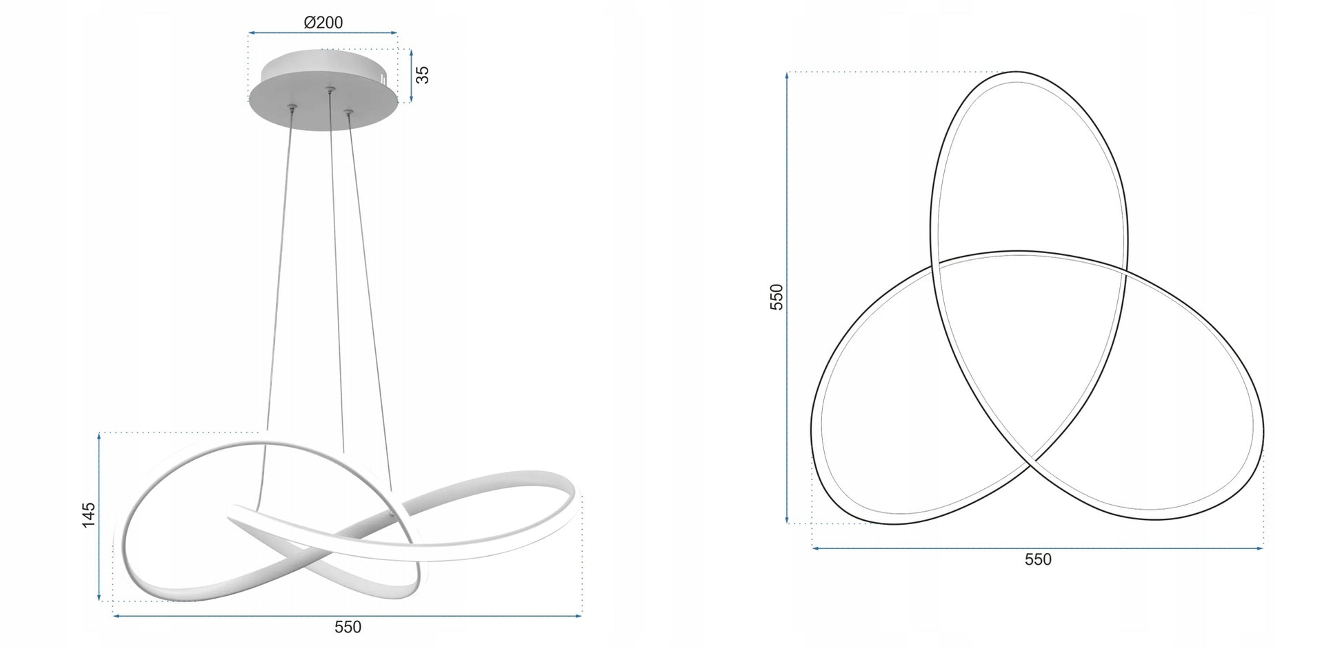 Lampa Sufitowa Wisząca Ring Nowoczesna Led + Pilot App393-cp Chrom  7