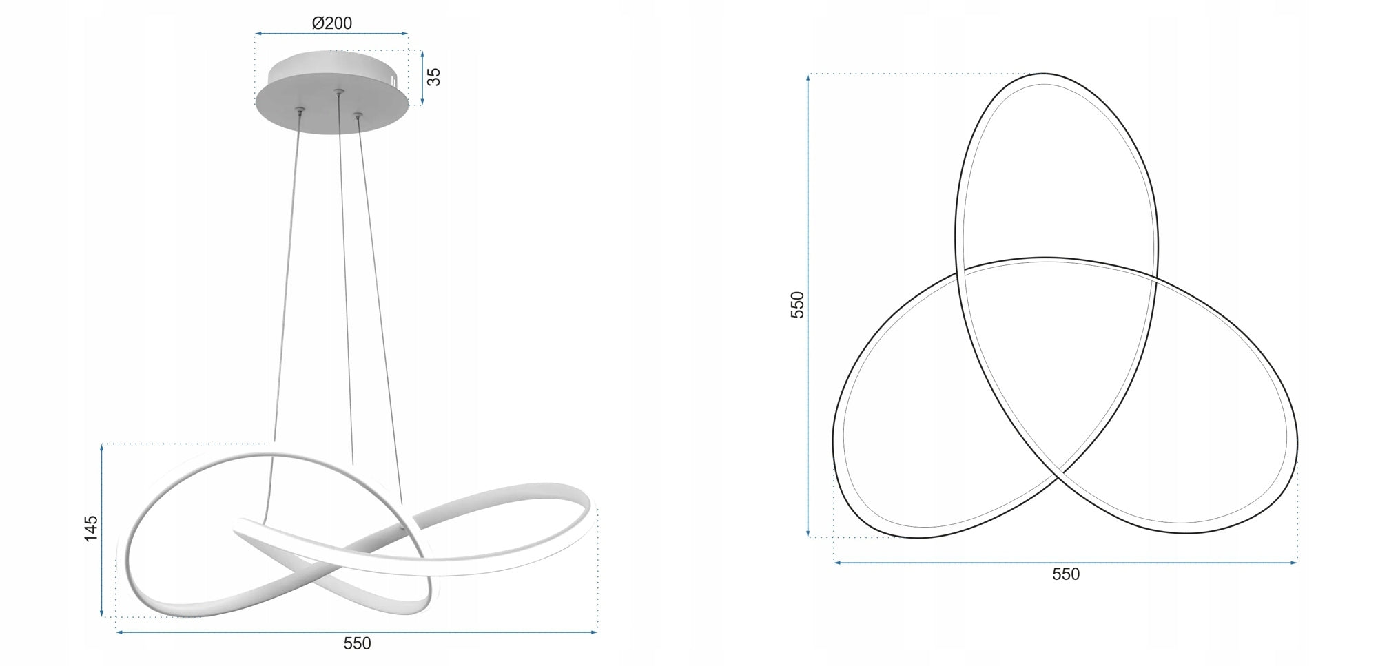 Lampa Sufitowa Wisząca Ring Nowoczesna Led + Pilot App393-cp Chrom  7