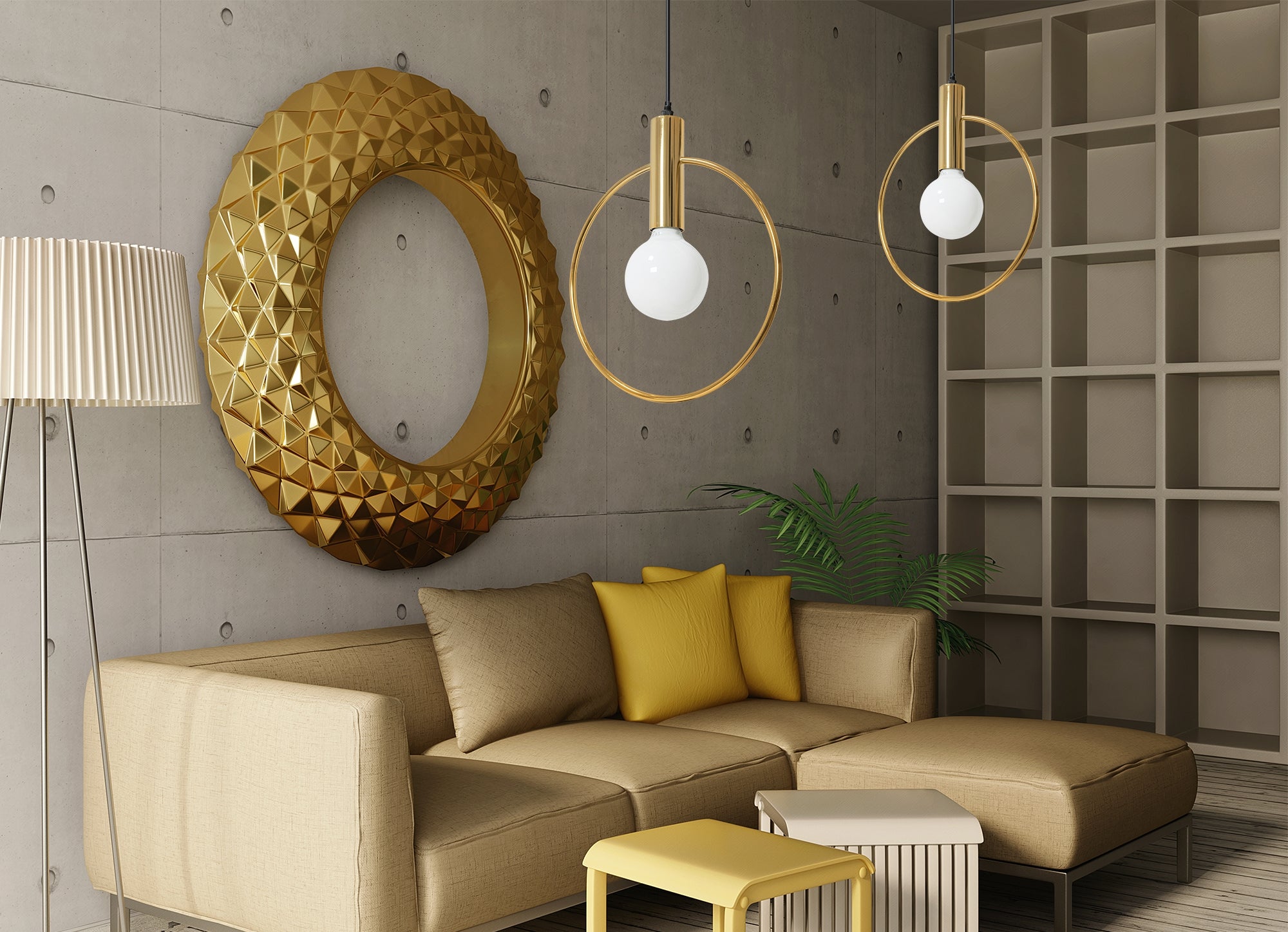 Lampa Sufitowa Wisząca APP485-1CP Złota  5