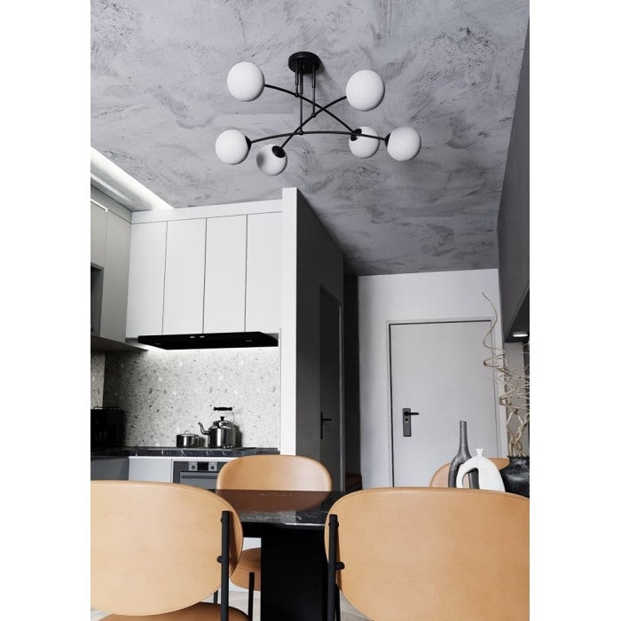 Lampa Wisząca Sufitowa Czarny Mat APP1576-6C  3