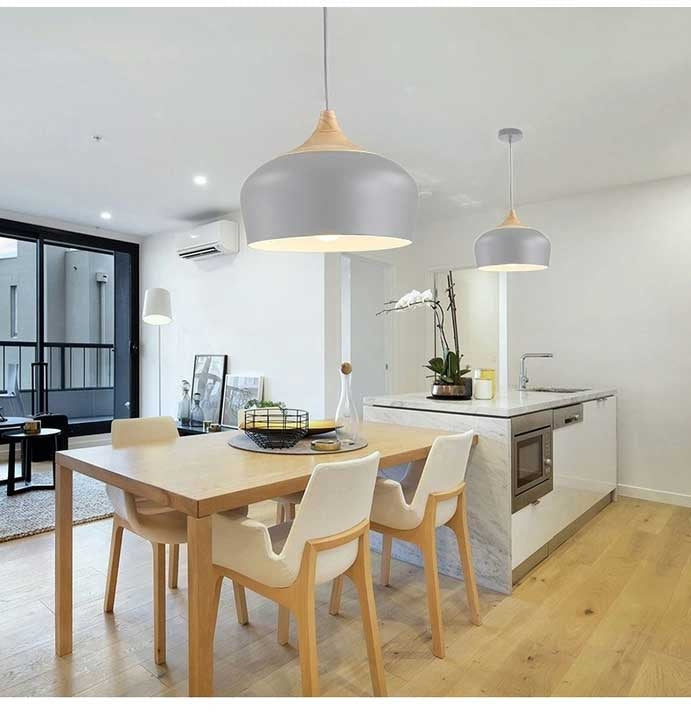 Lampa Sufitowa Wisząca Pojedyncza Bari Szara  2