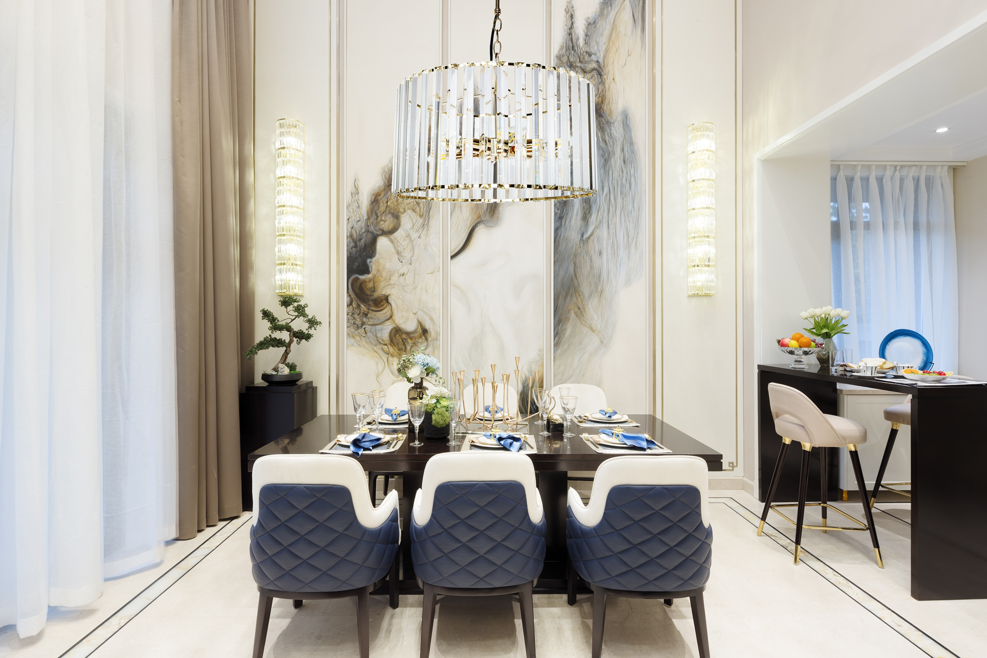 Lampa Sufitowa Kryształowa APP1157-5CP  4