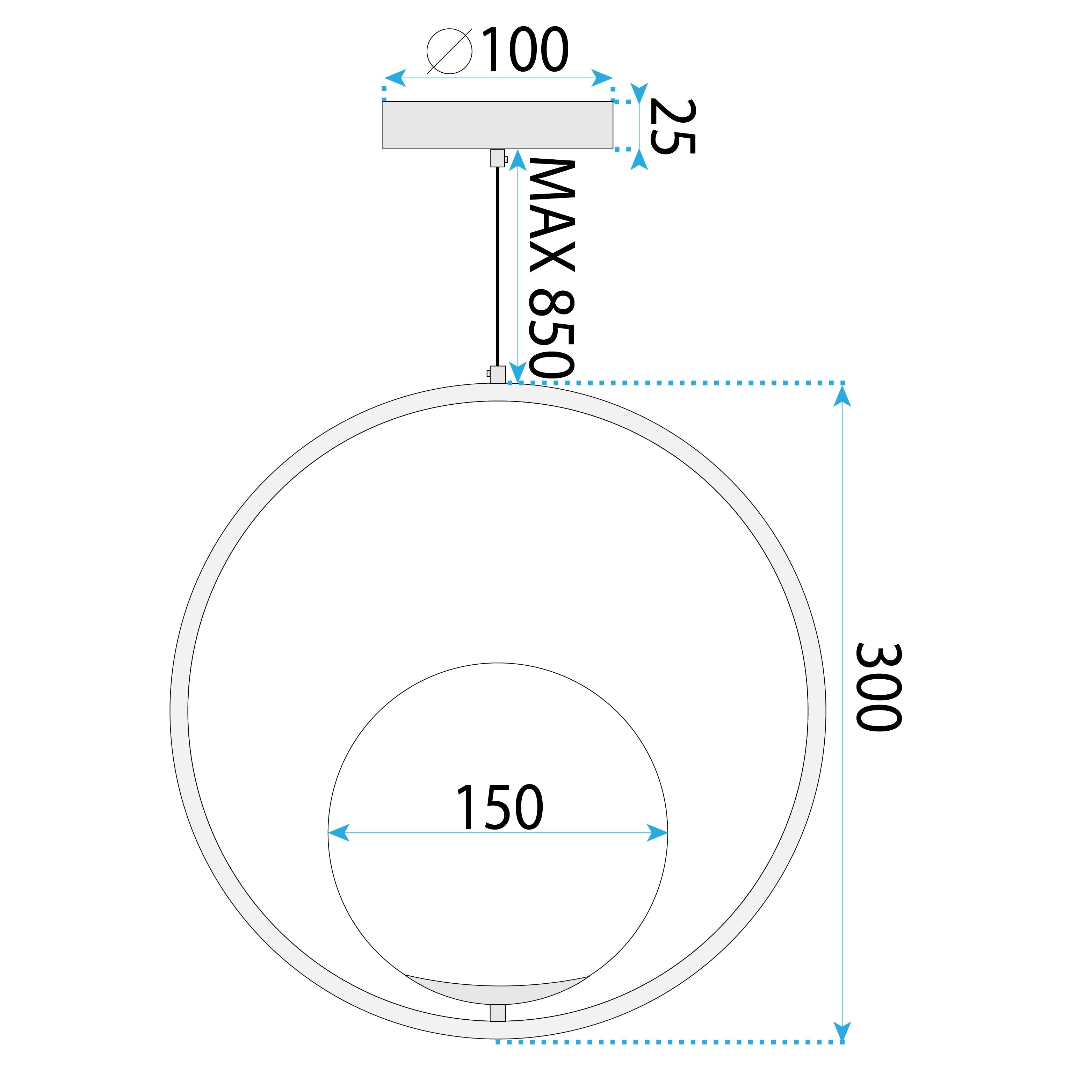Lampa Sufitowa Wisząca Szklana Kula G109-1w Złota  6