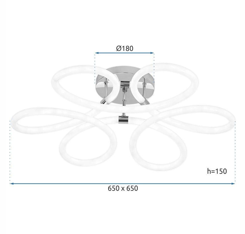 Lampa Sufitowa Nowoczesna Led G023-c Złota  6