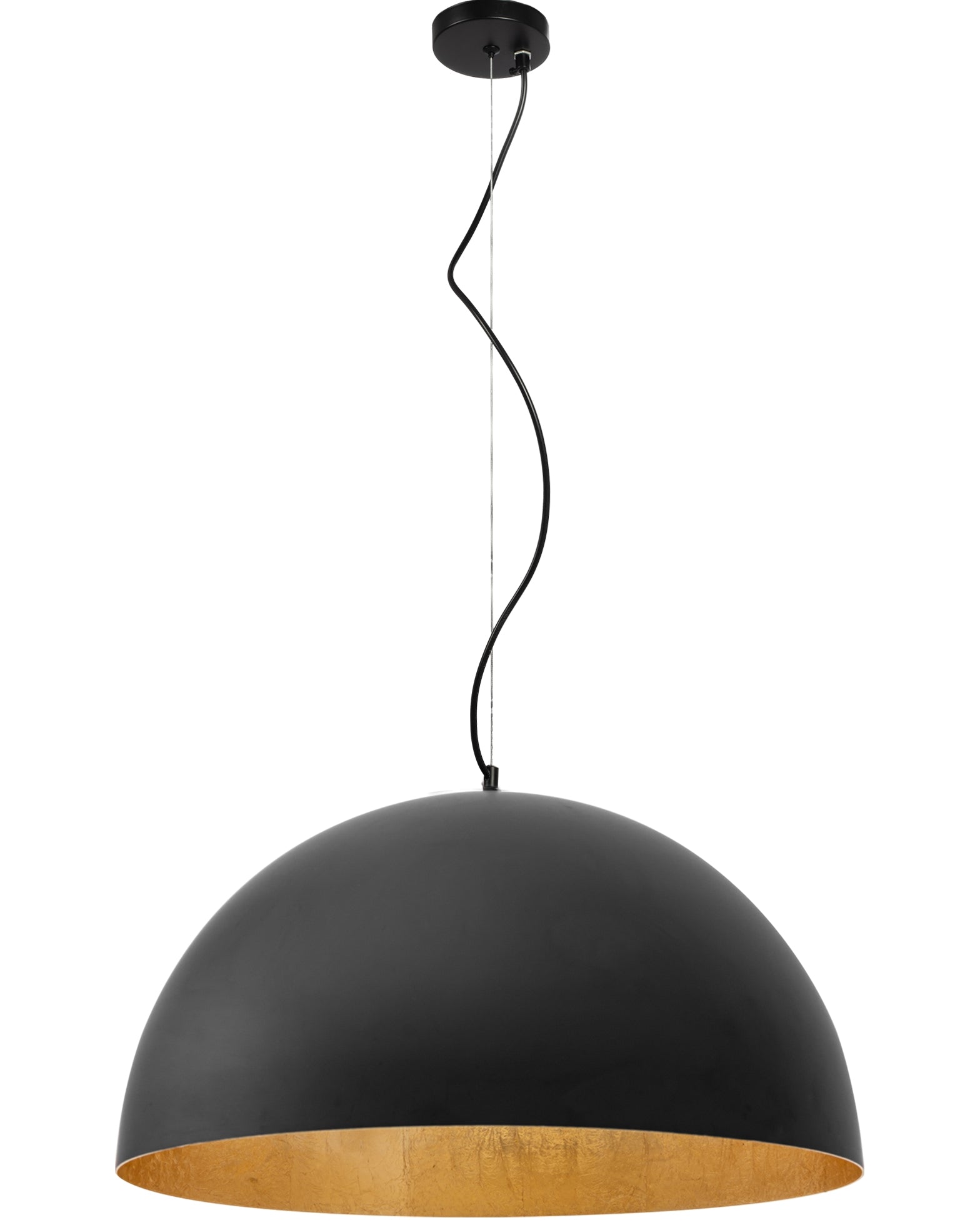 Lampa Sufitowa Wisząca Misa Metalowa 50cm APP379-1CP Czarna  2