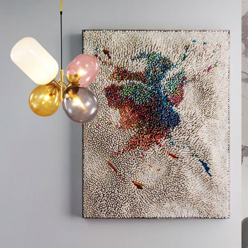 Lampa Sufitowa Wisząca Szklana APP436-4C Multicolor  5