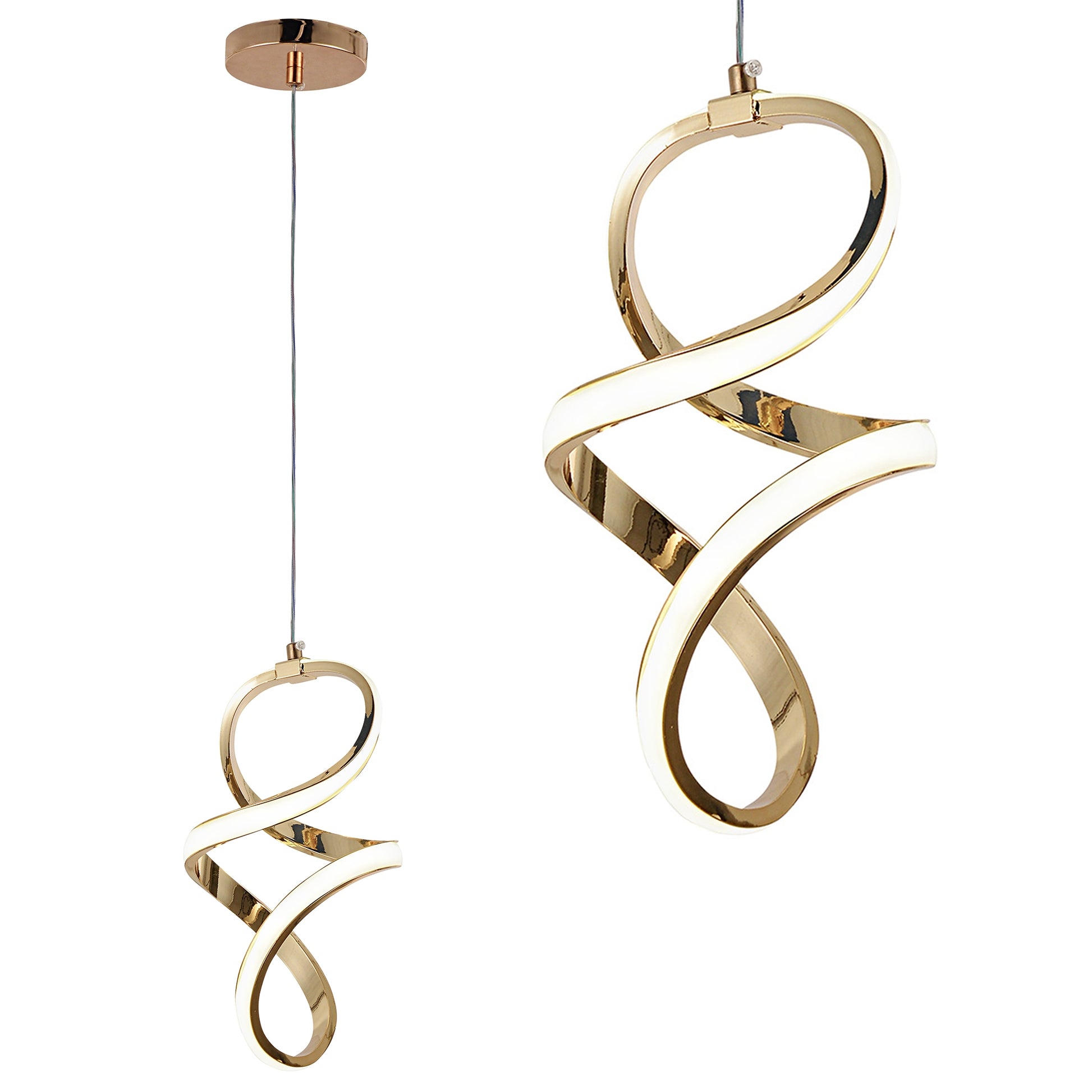 Lampa Wisząca Led G074-1cp Złota  1