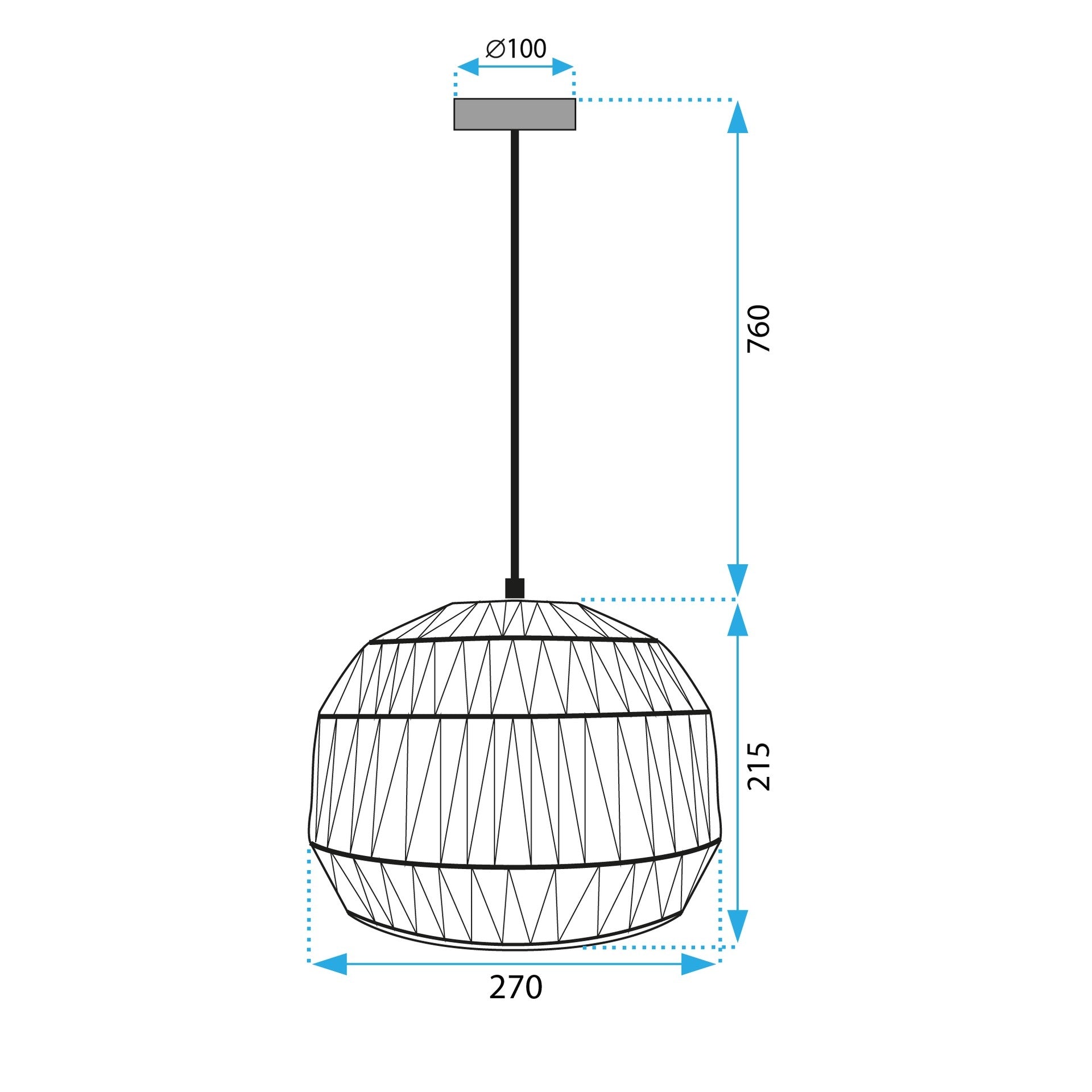 Lampa Wisząca Boho APP1292-1CP Brązowa  8