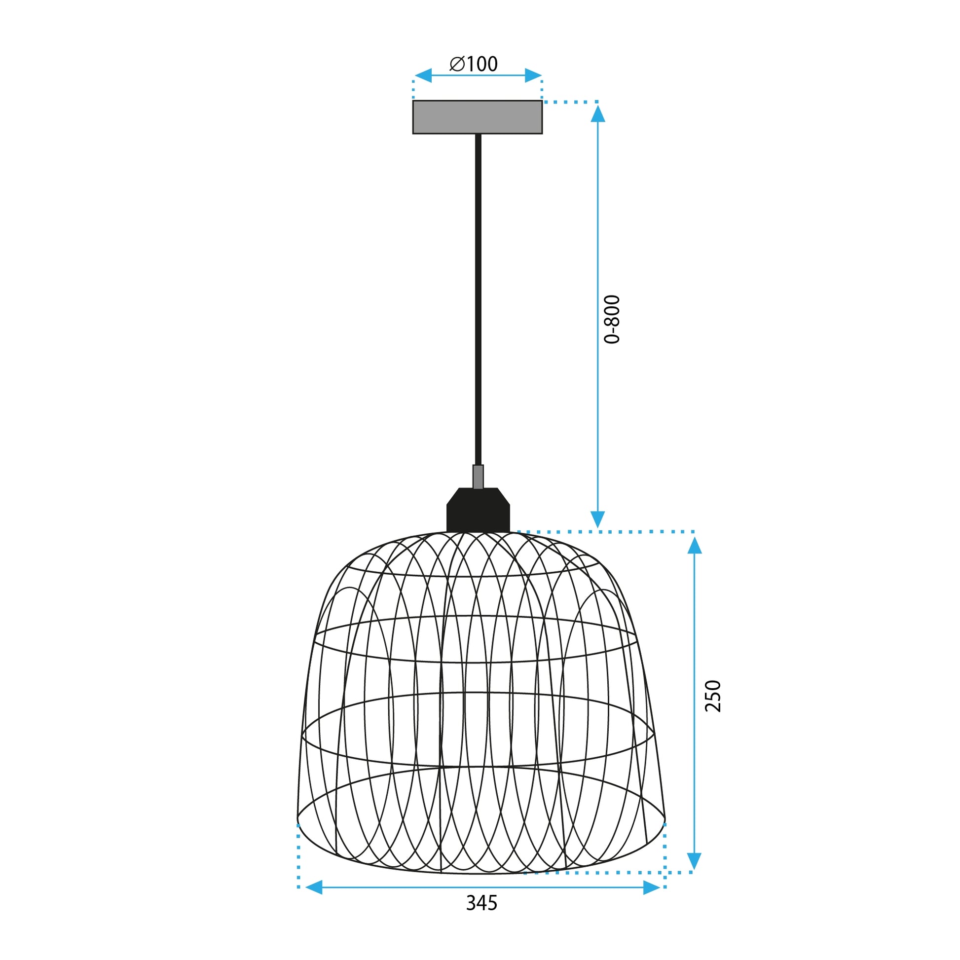 Lampa Sufitowa Wisząca Natural Boho APP1351-1CP 30 Cm  8