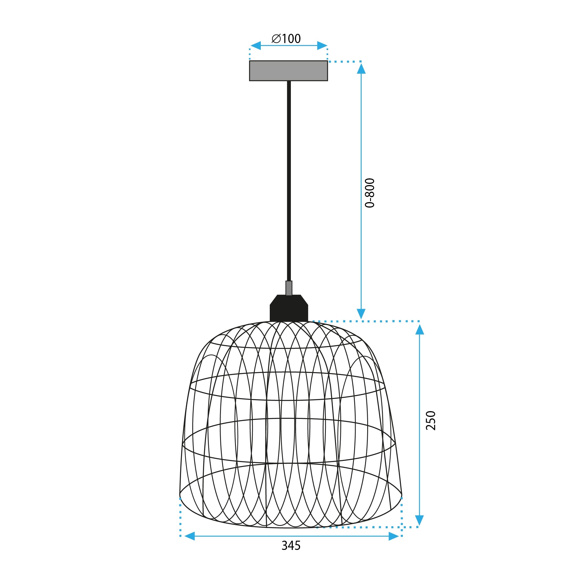 Lampa Sufitowa Wisząca Natural Boho APP1351-1CP 30 Cm  8