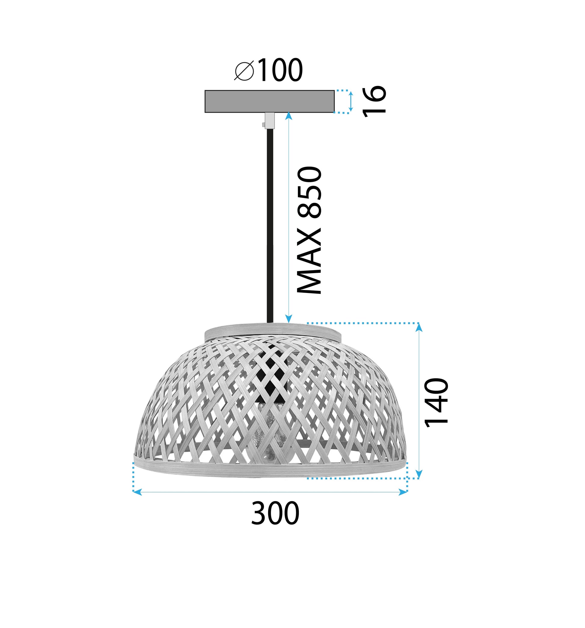 Lampa Wisząca Bambusowa APP1628-1CP  8