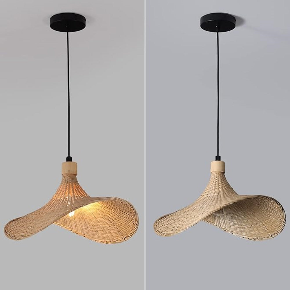 Lampa Wisząca Bambusowa APP1642-1CP 30cm  4