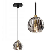 Lampa Sufitowa Kryształ APP586-1CP Czarna  1