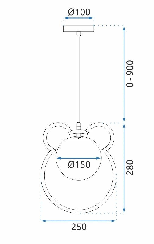Lampa Sufitowa Wisząca Gold G105-1w  6