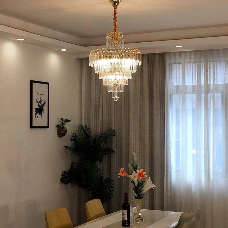 Kryształowa Lampa Sufitowa 312358 Złota  9