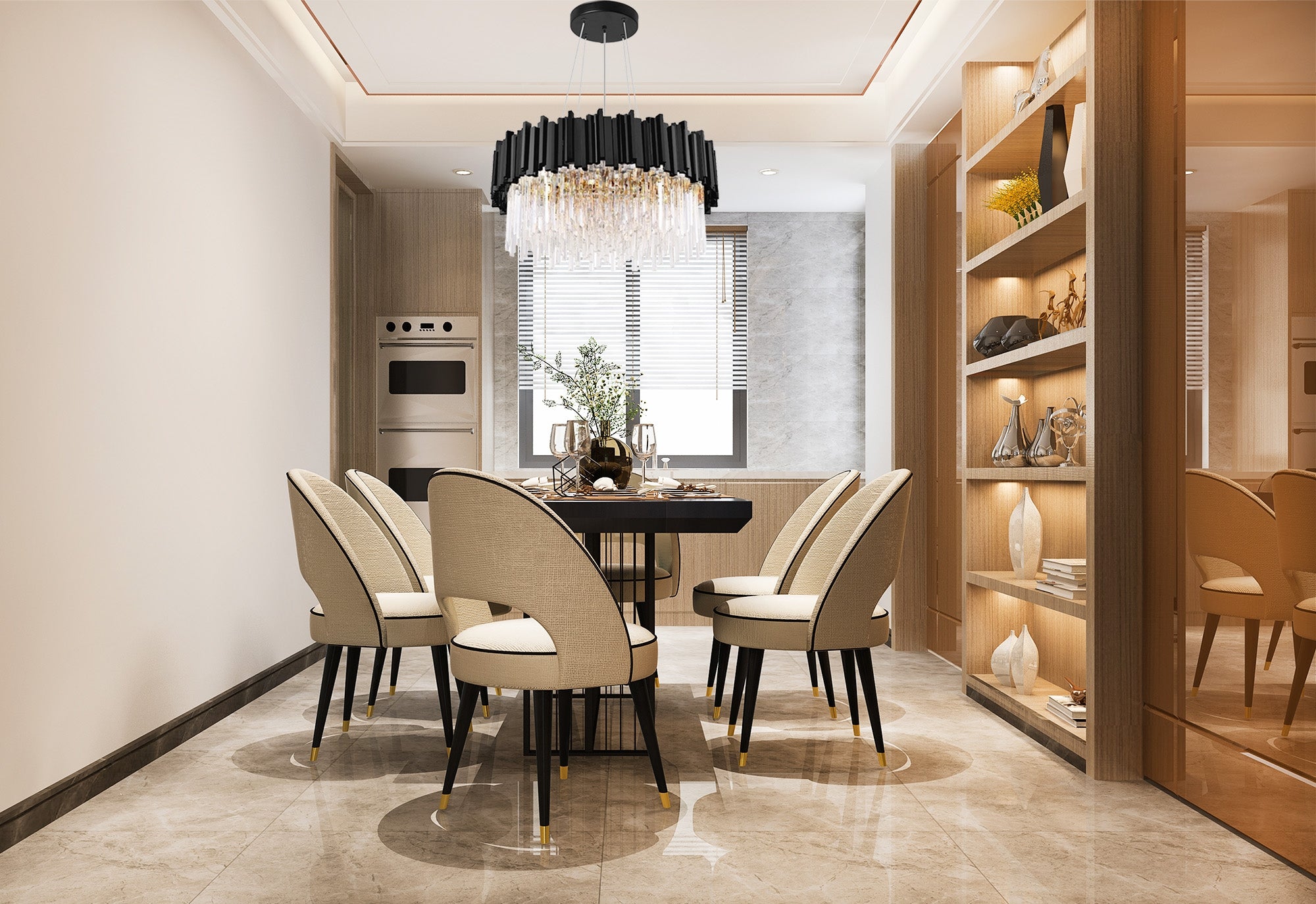 Lampa Sufitowa Plafon Kryształowa APP1481-1C Black Matt  6