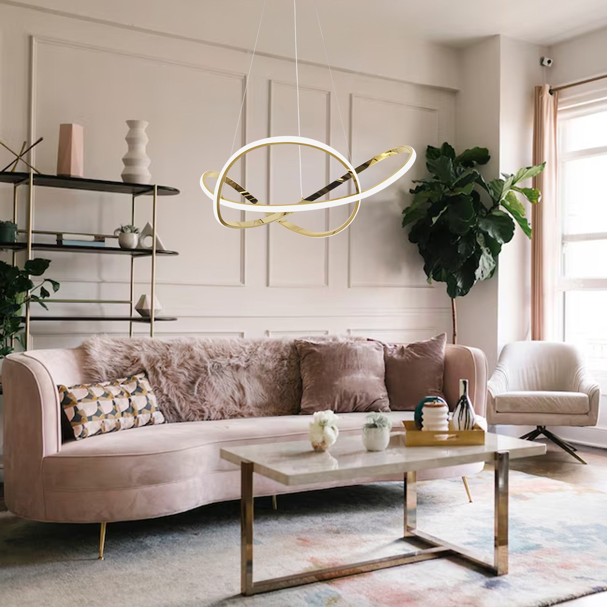 Lampa Wisząca Led G078-1cp Złota  2