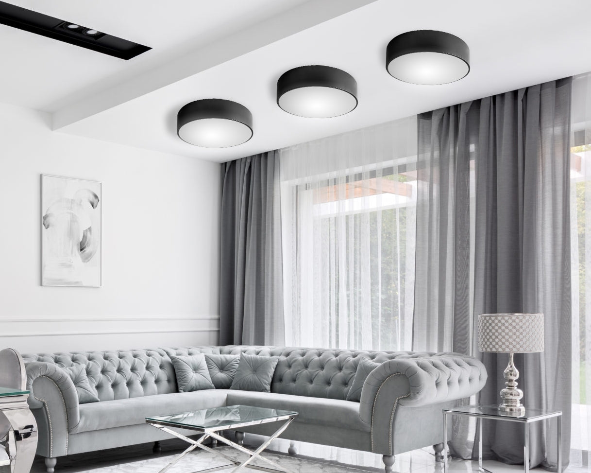 Lampa Plafon 40cm Okrągła Sufitowa APP643-3C Biała  4