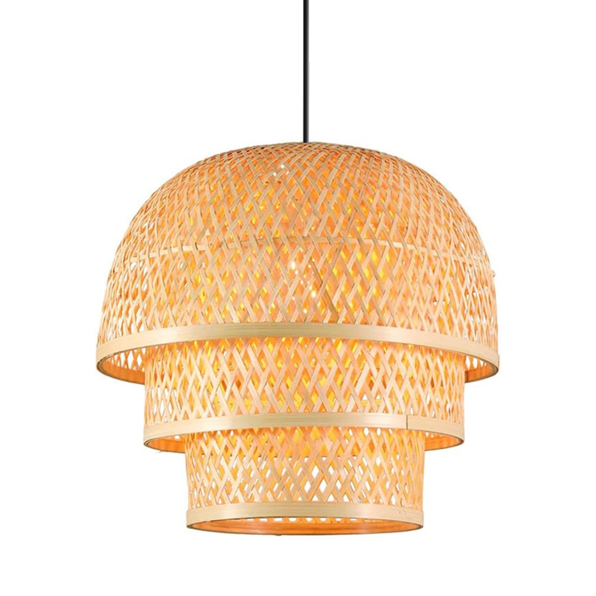 Lampa Wisząca Bambusowa APP1629-1CP  2