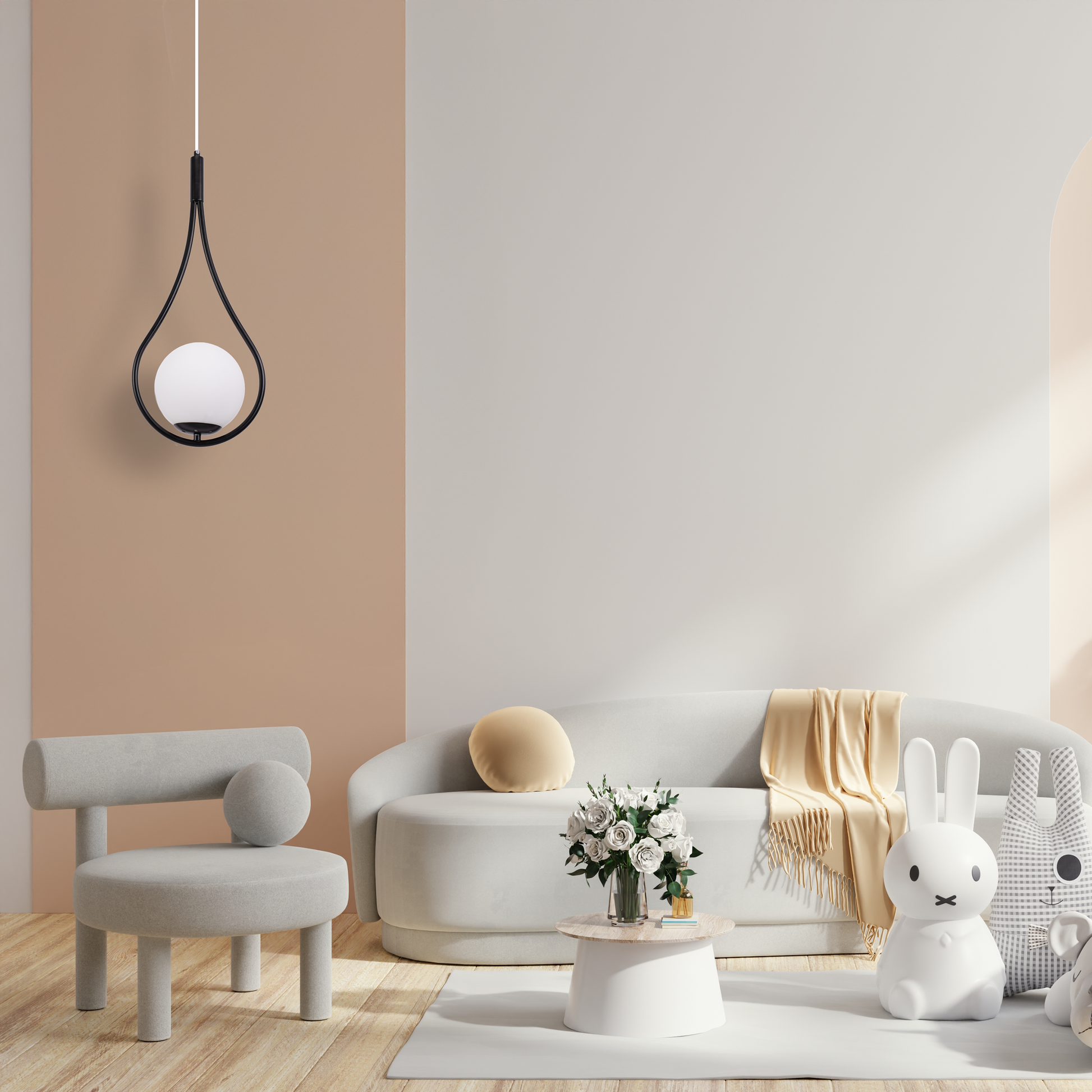 Lampa Wisząca Szklana Kula G111-1w Czarna E27  3