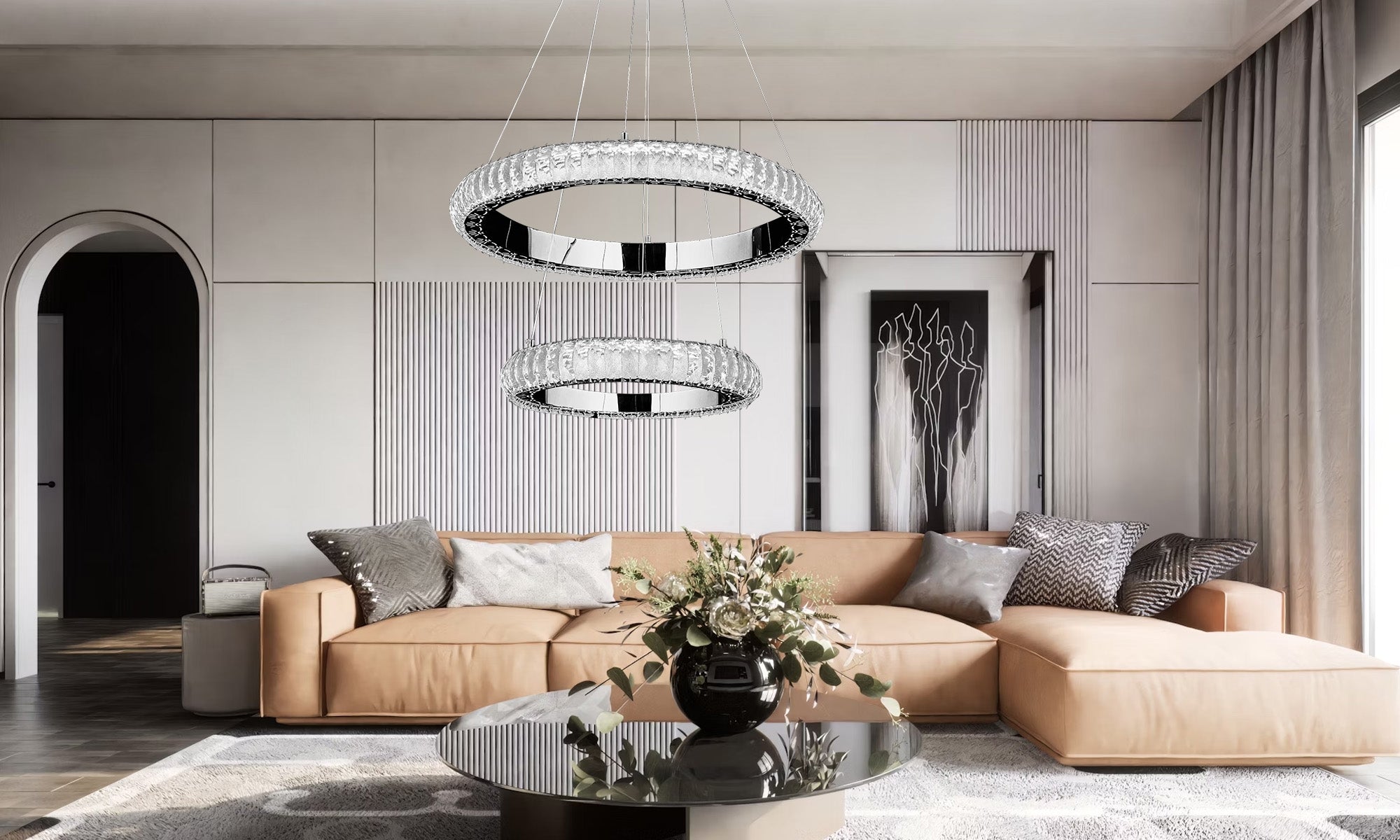 Lampa Wisząca Led G044-2cp Chrom  2