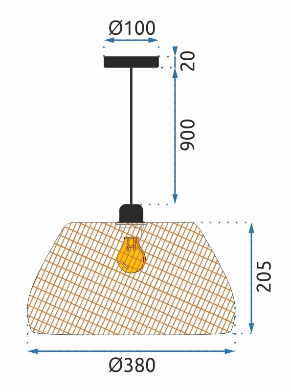 Lampa Sufitowa Wisząca Boho Natural APP886-1CP  11
