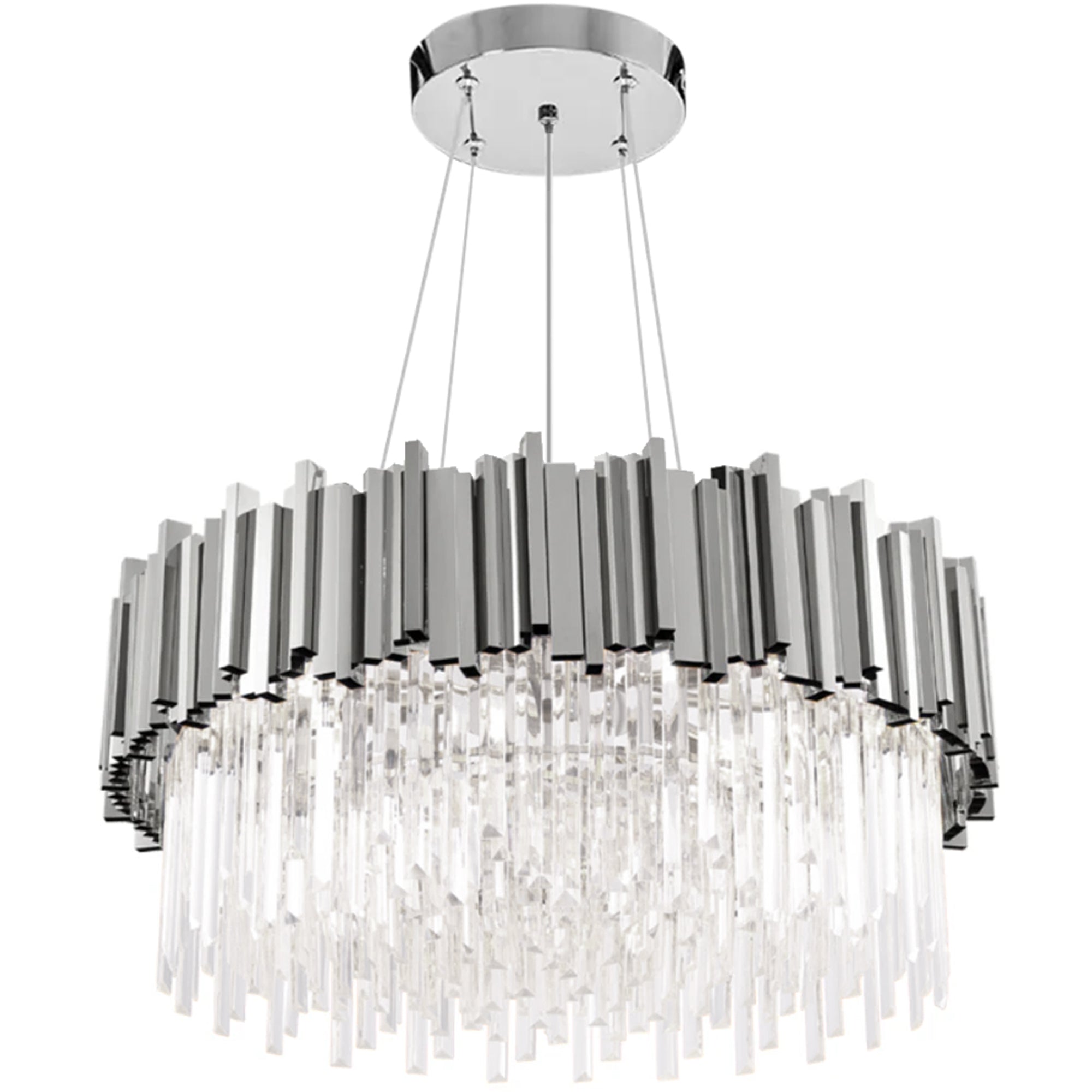 Lampa Sufitowa Plafon Kryształowa APP1480-1C Chrom  1