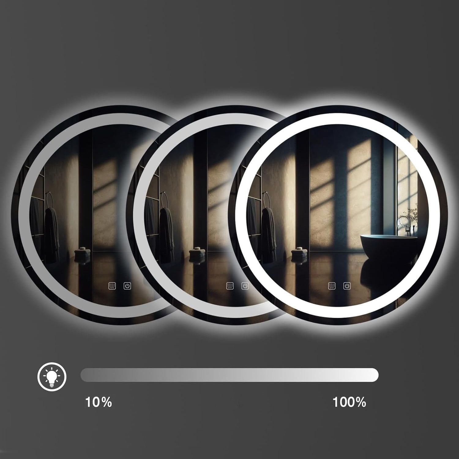 Lustro Ścienne Led 60cm Bas  6