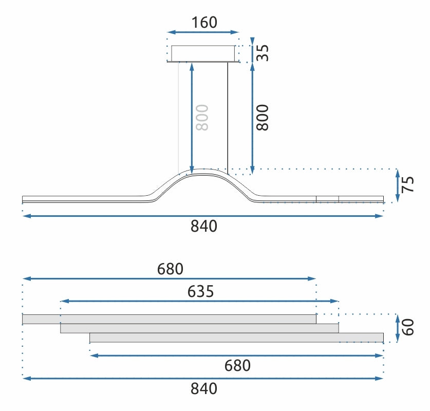 Lampa Sufitowa Wisząca Led App807-cp + Pilot  8