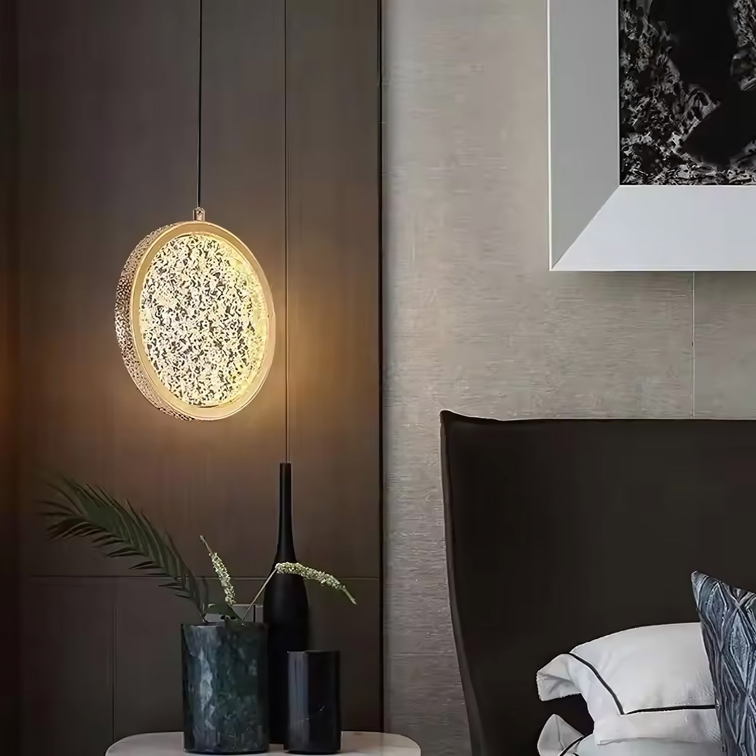 Lampa Wisząca Kryształowa Led G089-1cp Złota  6