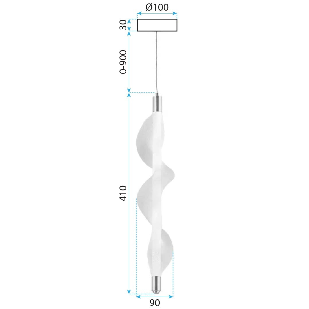 Lampa Wisząca Led G008-1cp Biały/złoty  7