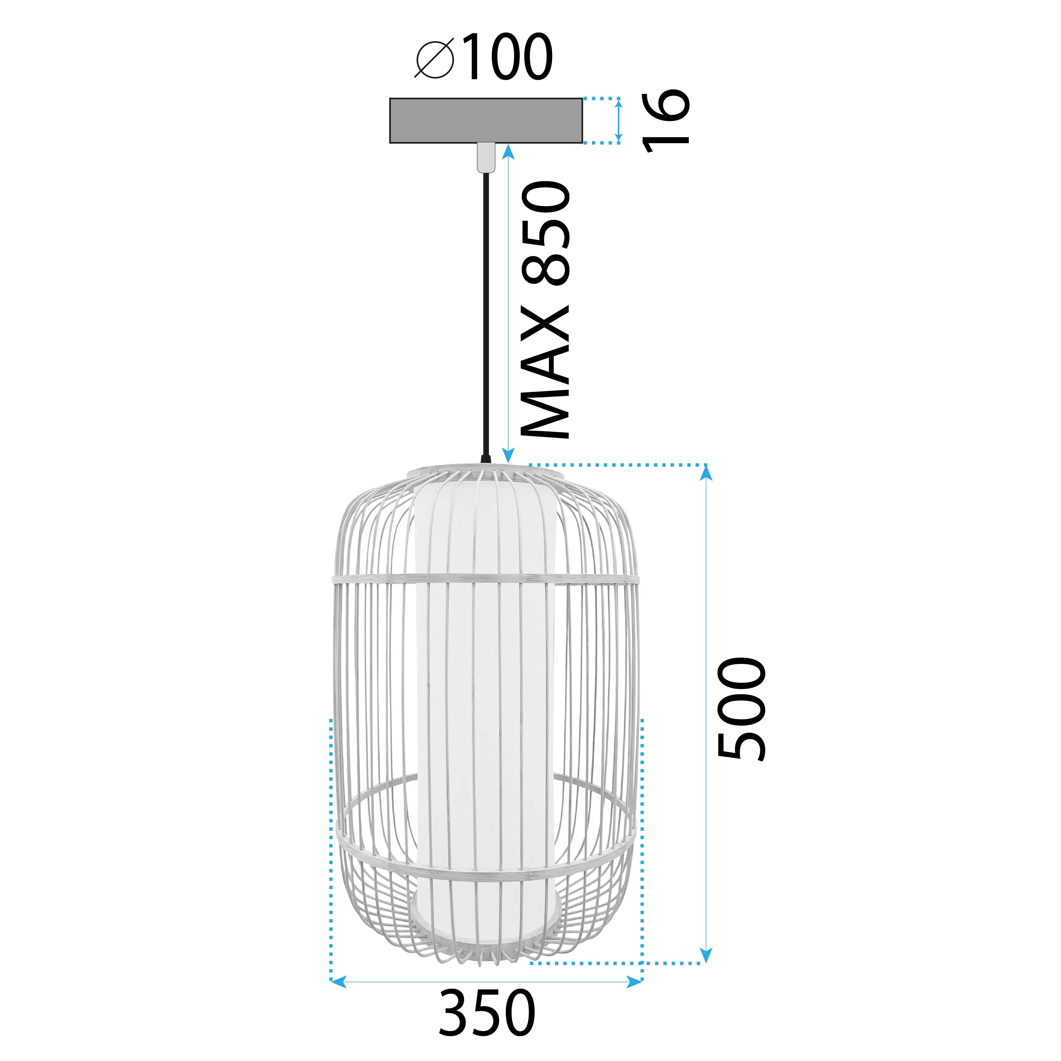 Lampa Wisząca Bambusowa APP1626-1CP  8