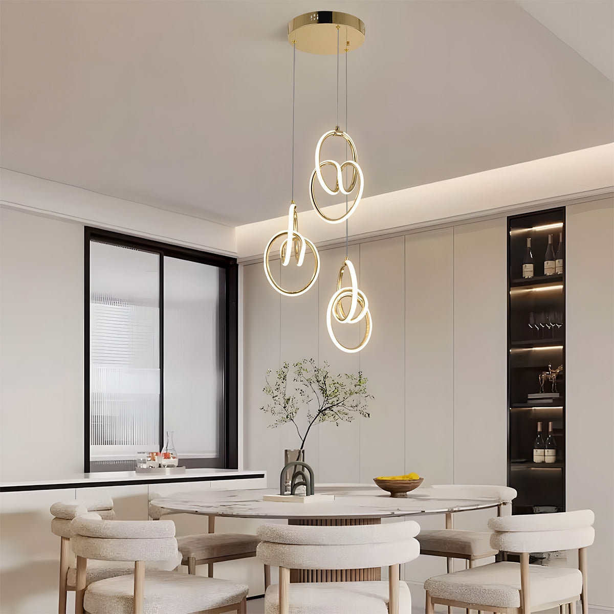 Lampa Wisząca Led G082-3cpr Złota  6