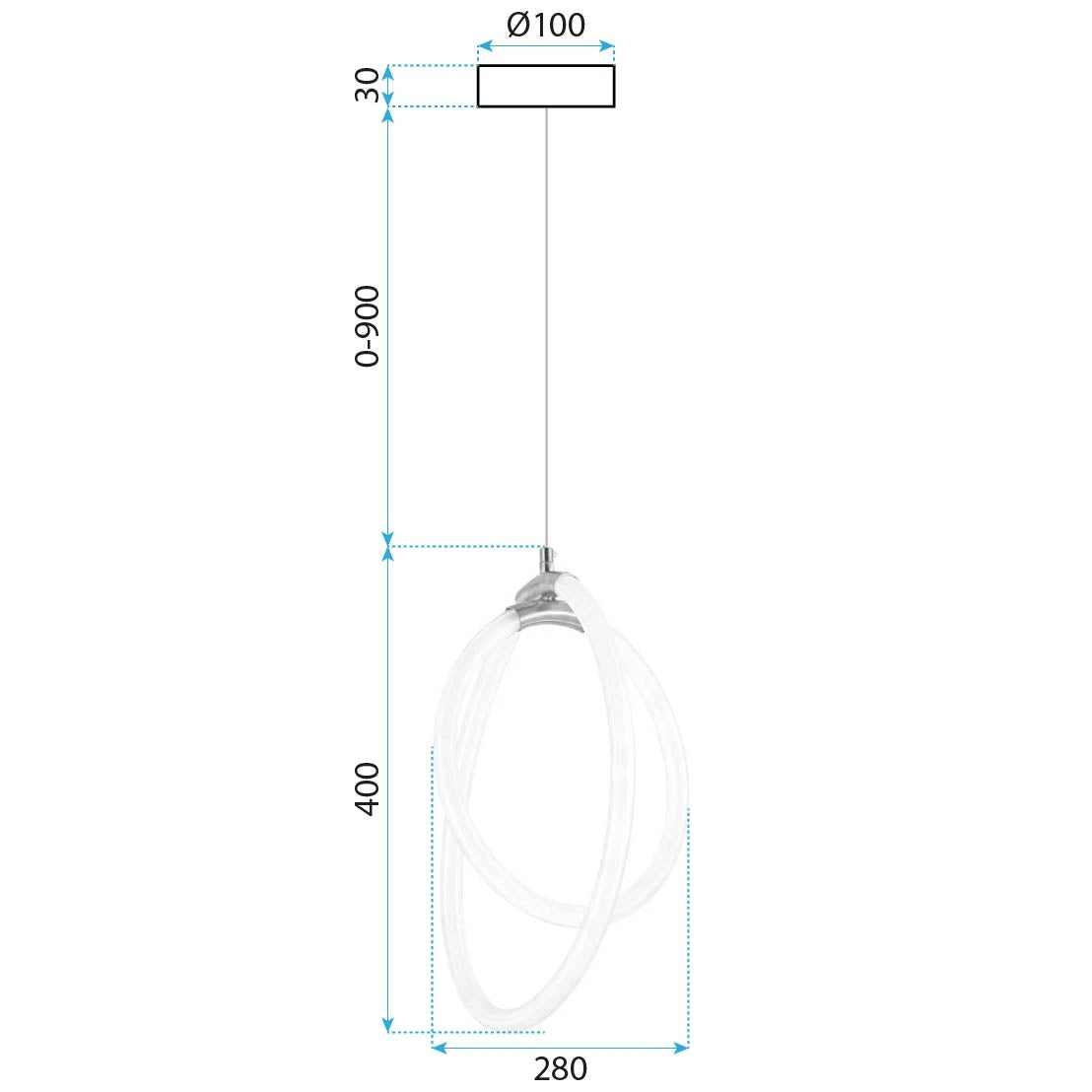 Lampa Wisząca Led G019-cp Złota  6