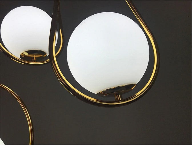 Lampa Sufitowa Wisząca Szklana Kula APP472-1CP Biała  6