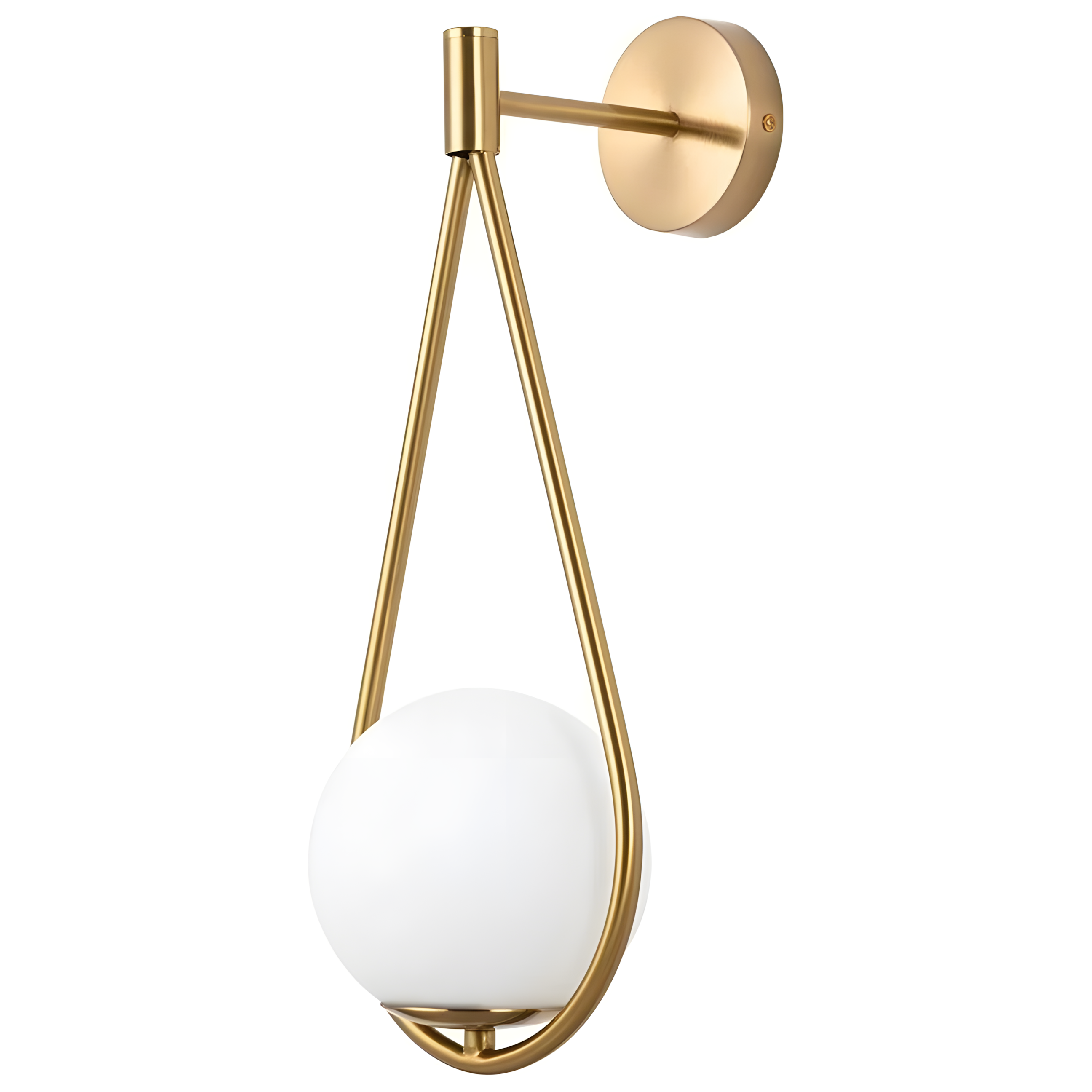 Kinkiet Ścienny Kula Szklana G094-1w Złoty Biały  3