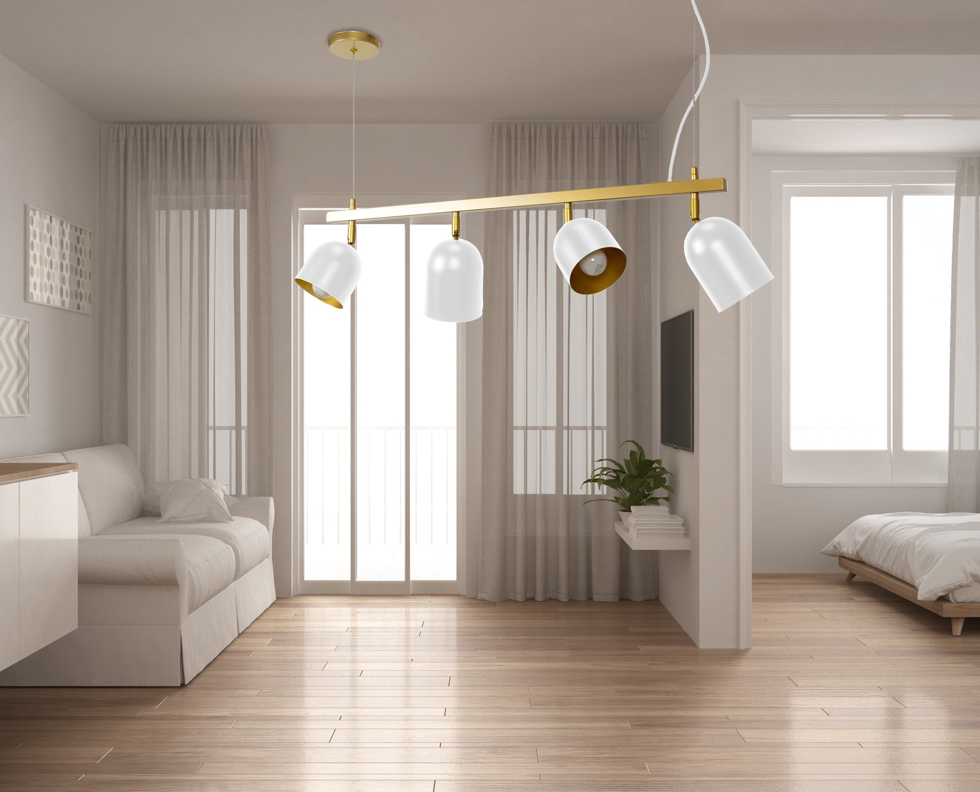 Lampa Wisząca APP1030-4CP Biała  6