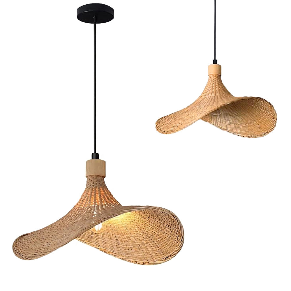 Lampa Wisząca Bambusowa APP1642-1CP 30cm  1