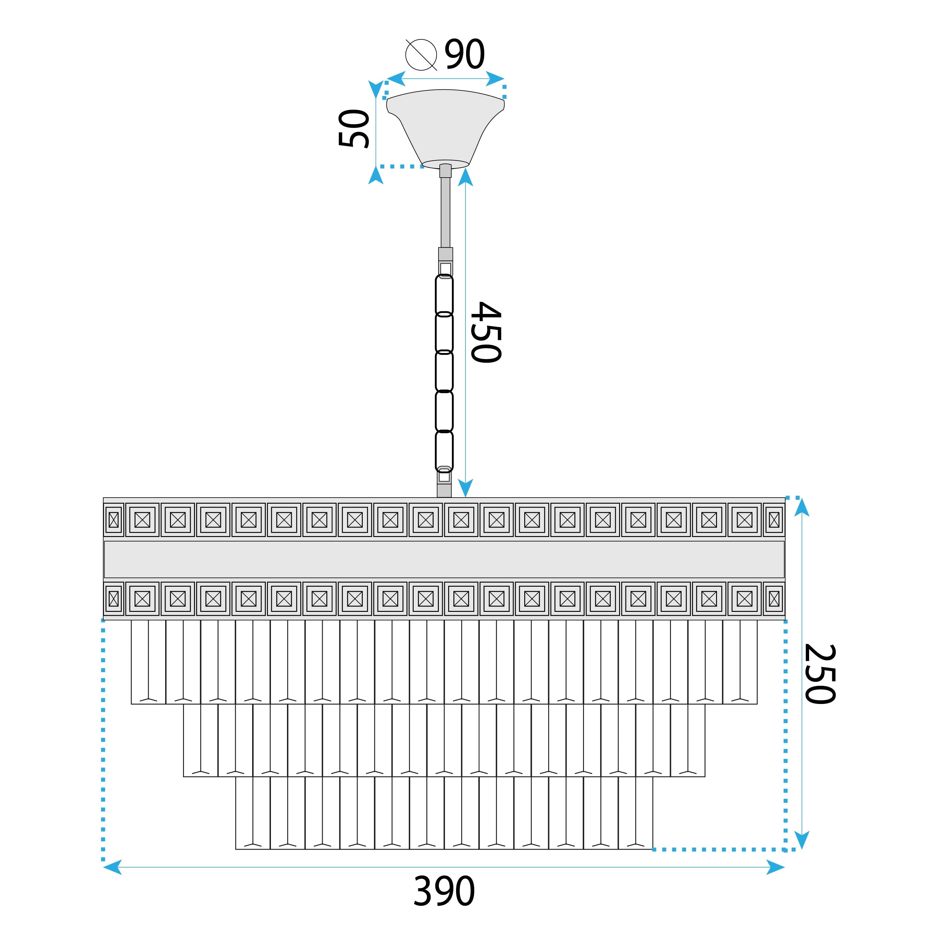 Lampa Wisząca Z Kryształami G047-cp 40cm Złota  7