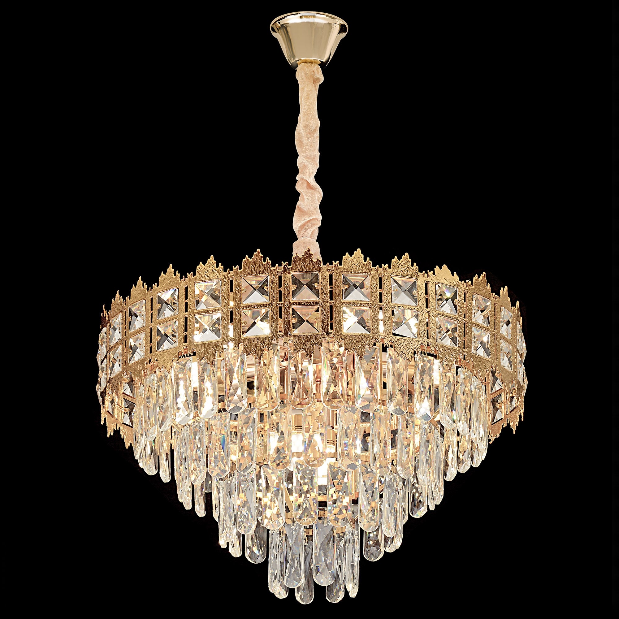 Lampa Wisząca Z Kryształami G049-cp 60cm  9