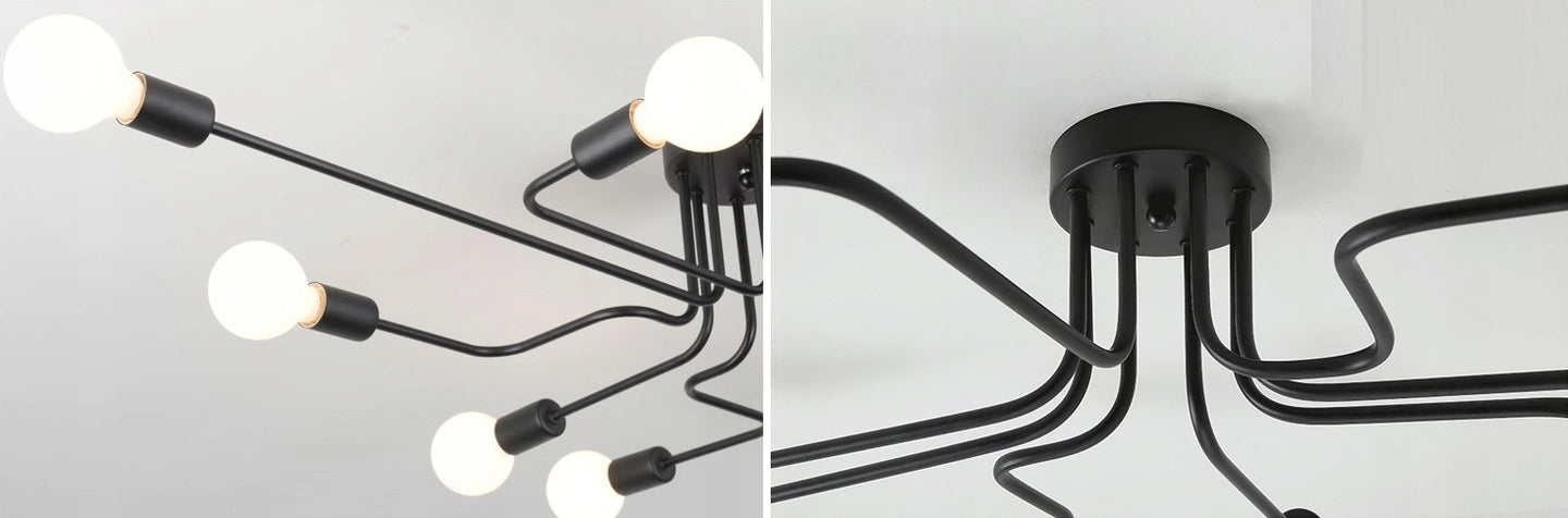 Lampa Sufitowa/ścienna Pająk Agaro 8  7